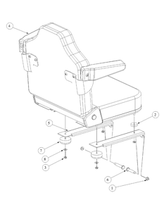 Seat Assembly Diagram and Parts List for M72-GN33 53BB5FJZ750-33HP-OHV Cub Cadet Lawn Tractor